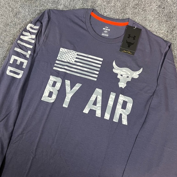 Under Armour UA Project Rock Freedom LS T-Shirt | United By Air Veterans | M NWT - Picture 1 of 15